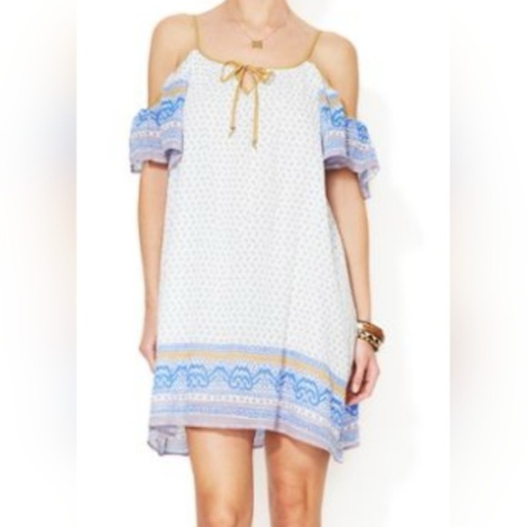 FREE PEOPLE COLD SHOULDER MINI DRESS size M EUC - Picture 1 of 6